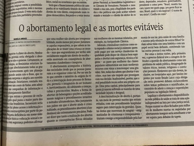 aborto legal arraes
